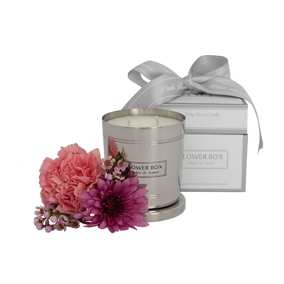 Pink Flowers - Standard Candle (300g)