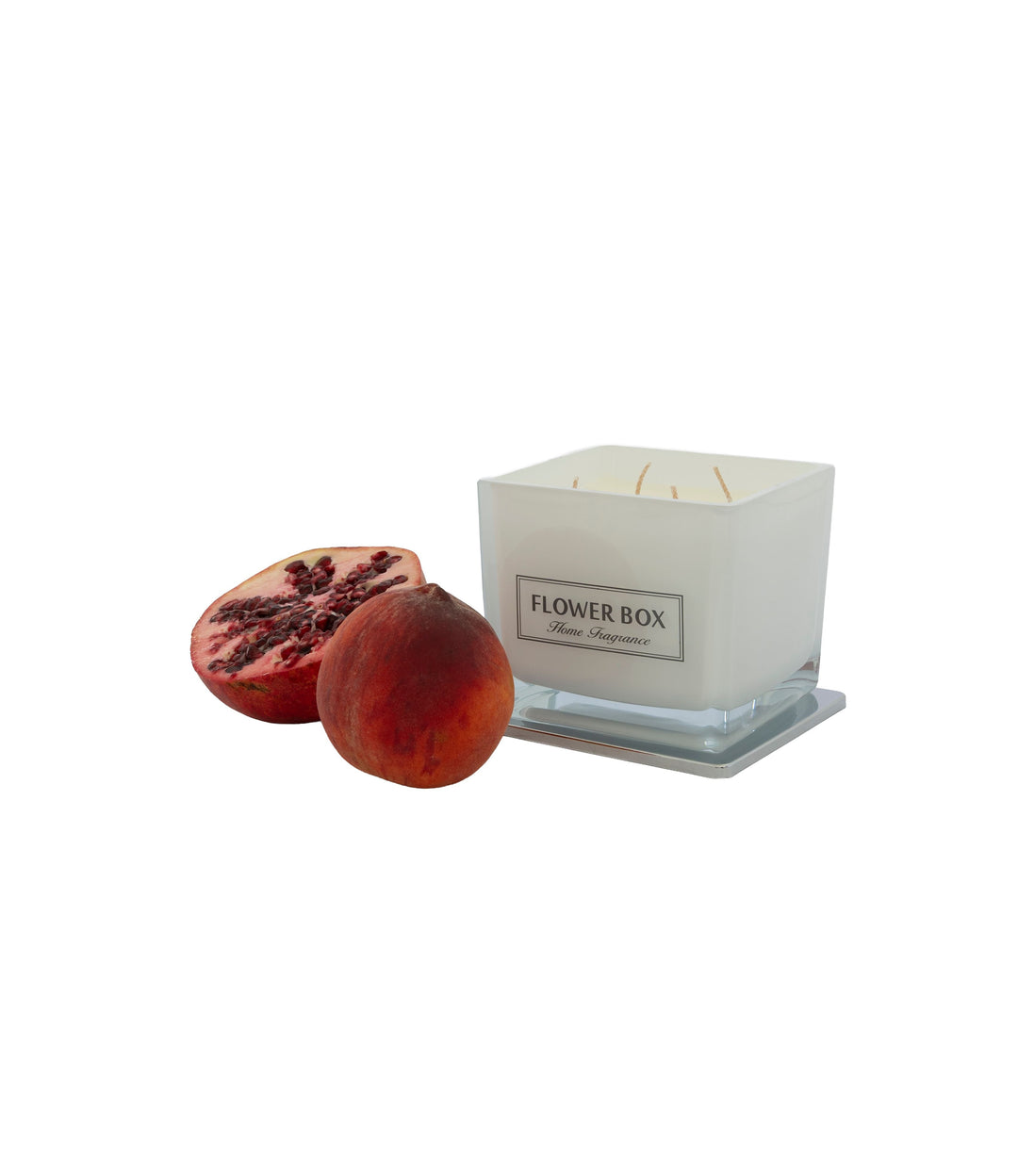 Peaches & Pomegranate - Hallmark Square Glass Candle 900g
