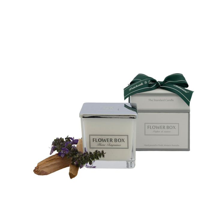 Patchouli & Cedarwood - Standard Square Glass Candle 300g